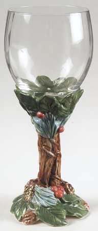Holiday Pine Glassware Goblet