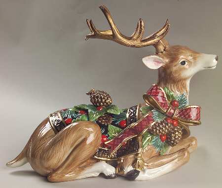 Holiday Pine Figural Candlestick with Stopper