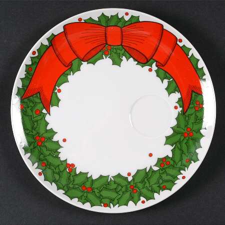 Holly Wreath Snack Plate