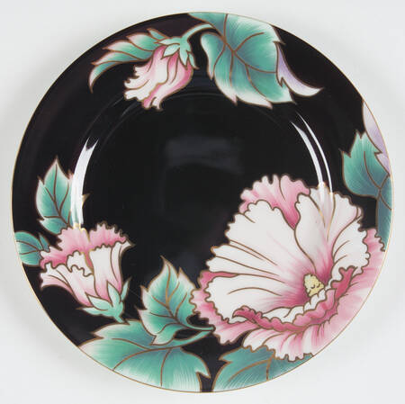 Hummingbird Black Salad Plate