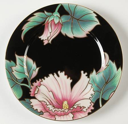 Hummingbird Black Bread & Butter Plate
