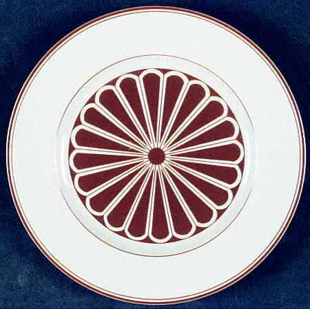 Imperial Crest Fawn Brown on White by Fitz &amp; Floyd