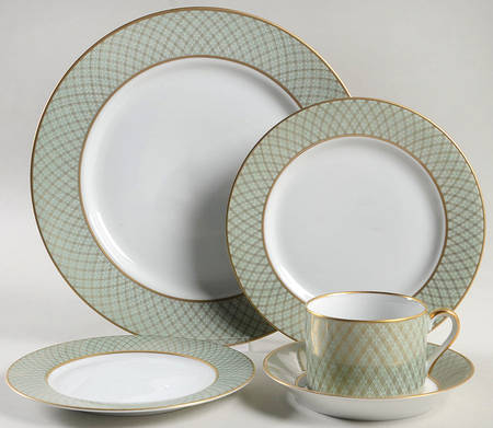 Imperial Dynasty Mint Green 5 Piece Place Setting