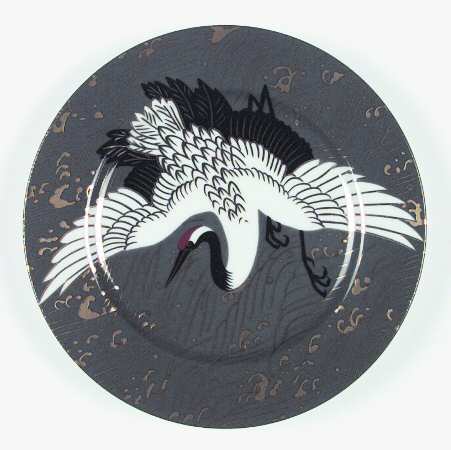 Kyoto Crane (Gray Background) by Fitz &amp; Floyd