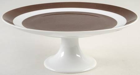 La Ronde Dark Brown 10" Diameter Pedestal Cake Stand