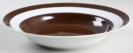 La Ronde Dark Brown Large Rim Soup Bowl