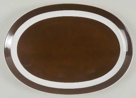 La Ronde Dark Brown 14" Oval Serving Platter