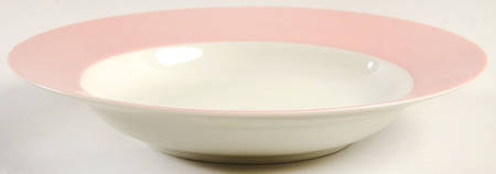 La Ronde Peach Large Rim Soup Bowl