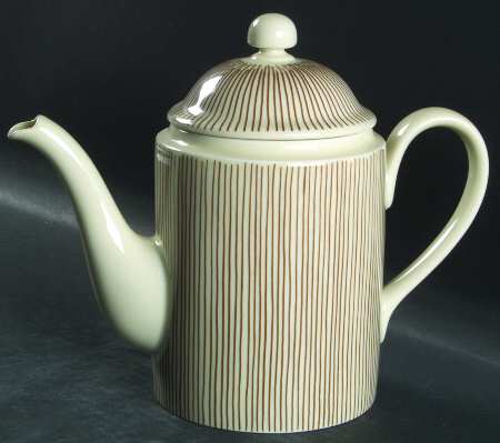 Les Bands Brown Coffee Pot & Lid