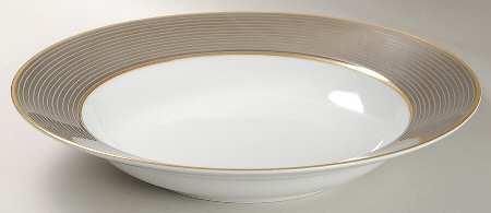 Les Bandes Platinees Large Rim Soup Bowl