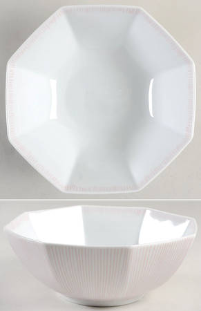 Les Bands Pink 9" Octagonal Vegetable Bowl
