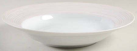 Les Bands Pink Large Rim Soup Bowl
