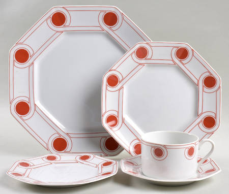 Le Continentale Terra Cotta 5 Piece Place Setting