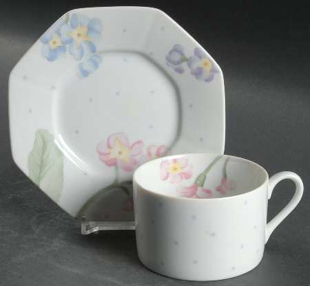 Les Tuilleries (Octagonal) Flat Cup & Saucer Set