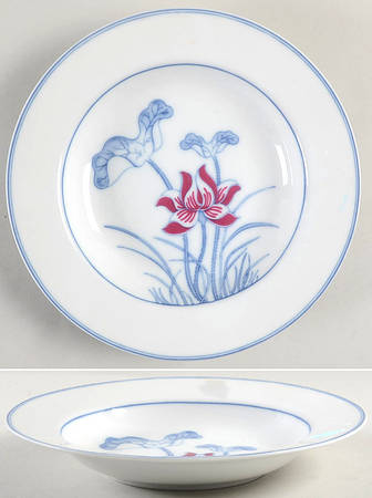 Lotus Bleu Rim Soup Bowl