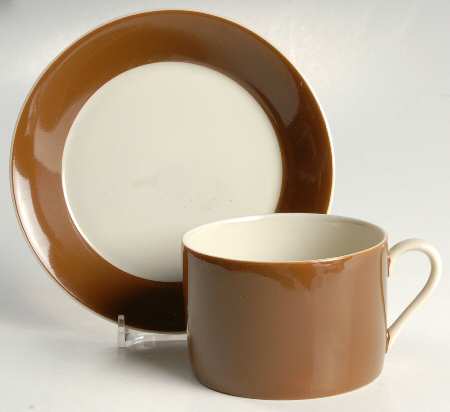 Mandarin Crest Flat Cup & Saucer Set