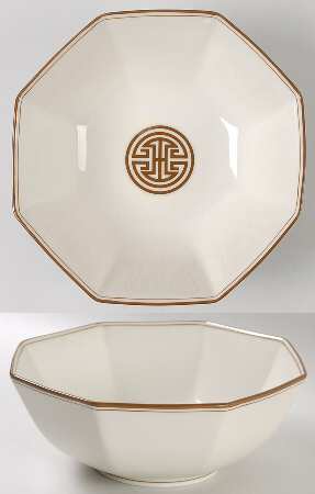 Mandarin Crest 8" Octagonal Vegetable Bowl