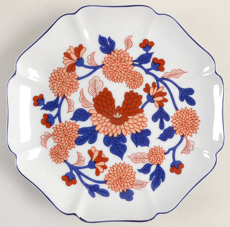 Mandarin Garden Scalloped Salad Plate