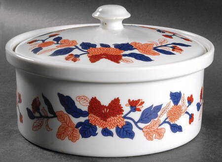 Mandarin Garden 1.75 Qt Round Covered Casserole
