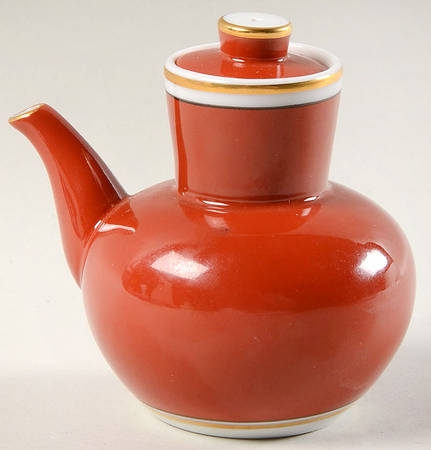 Medaillon d'Or Orange (Terra Cotta) Individual Teapot & Lid