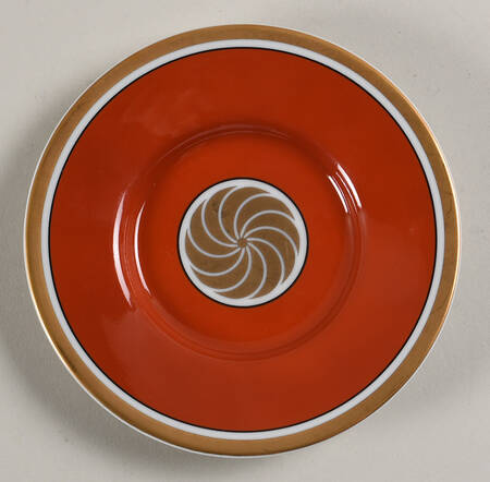 Medaillon d'Or Orange (Terra Cotta) Saucer for Demitasse Cup