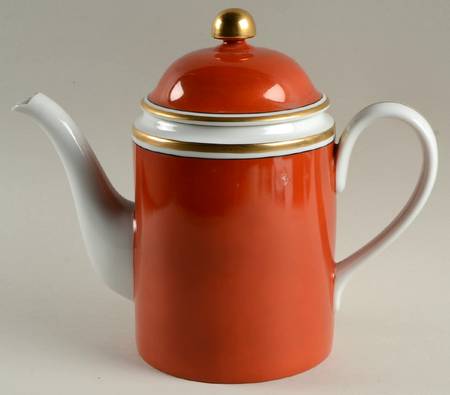 Medaillon d'Or Orange (Terra Cotta) Coffee Pot & Lid