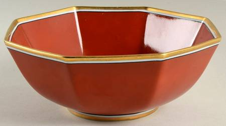 Medaillon d'Or Orange (Terra Cotta) 8" Octagonal Vegetable Bowl