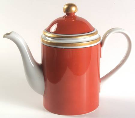Medaillon d'Or Orange (Terra Cotta) Mini Coffee Pot & Lid