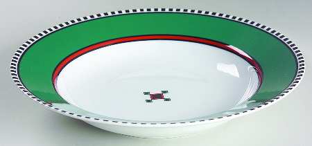 Mezzo Teal Green Large Rim Soup Bowl
