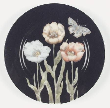 Midnight Poppy Salad Plate
