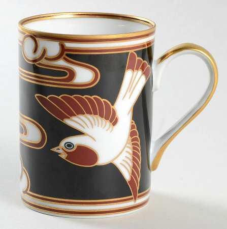 Mouchet d'Or (Red and Gold Bird on Black) Mug