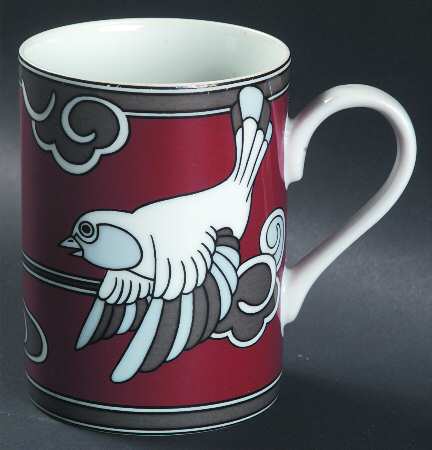 Mouchet d'Argent (Gray and White Bird on Cinnamon) Mug