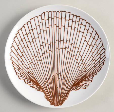 Monotone Shell Brown Luncheon Plate