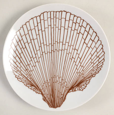 Monotone Shell Brown Bread & Butter Plate