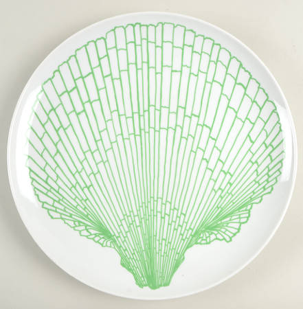 Monotone Shell Green 12" Chop Plate (Round Platter)