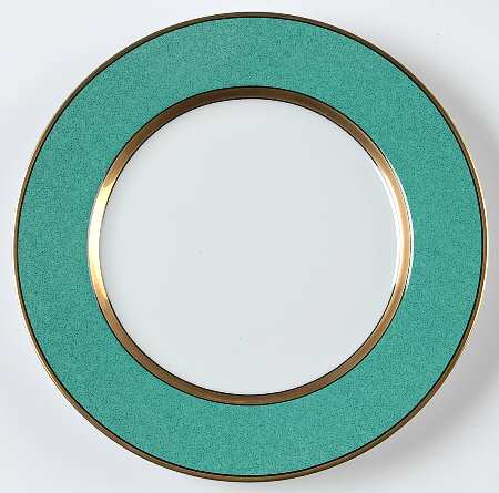 Mouchetee Teal Green Salad Plate