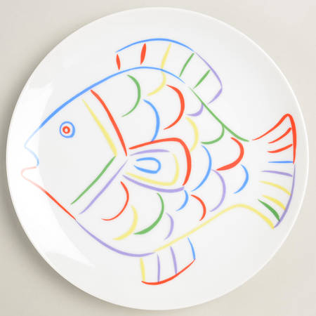 Neon Fish Salad Plate