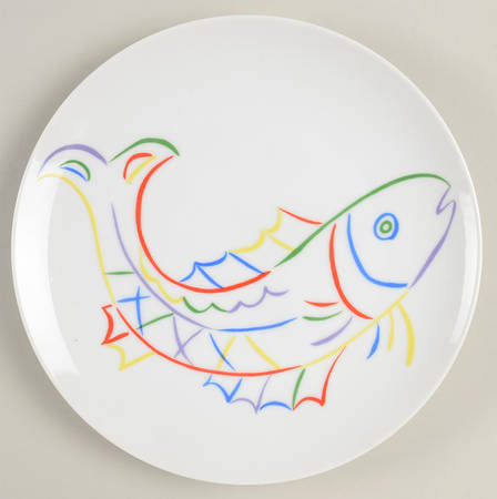 Neon Fish Salad Plate