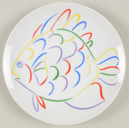 Neon Fish Salad Plate