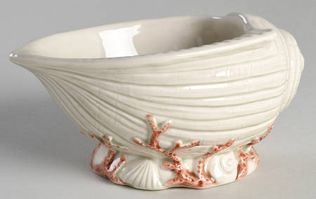 Oceana (Pink Coral Edge) Open Sugar Bowl