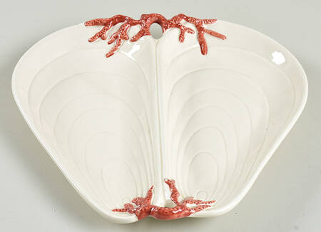 Oceana (Pink Coral Edge) Divided Server by Fitz & Floyd