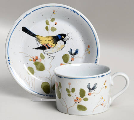 Oiseau Flat Cup & Saucer Set by Fitz & Floyd