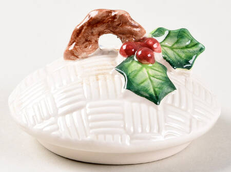 Old World Christmas Holly Lid for Sugar Bowl