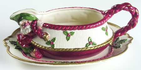 Old World Elf Gravy Boat & Underplate