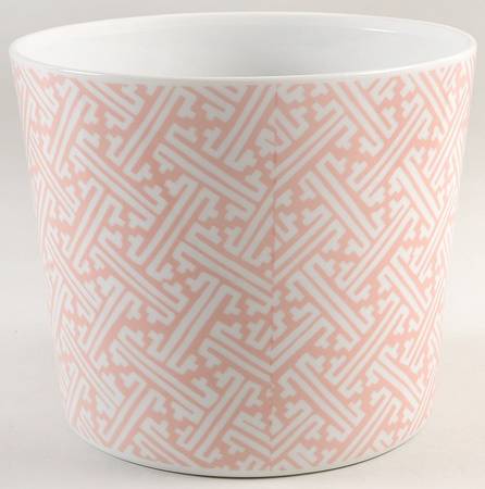 Oriental Geometric Peach 6" Cachepot