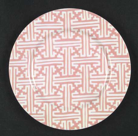 Oriental Geometric Peach by Fitz &amp; Floyd