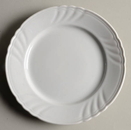 Orleans White Salad Plate