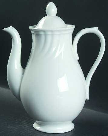 Orleans White Coffee Pot & Lid