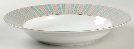 Pastel Colonnade Large Rim Soup Bowl