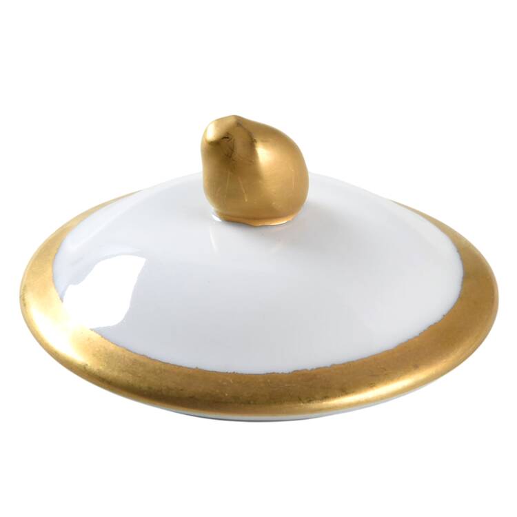 Palais White (Japan) 3-Piece Pot de Creme, Lid Only